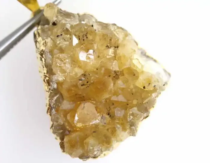 49.90 CTS CITRINE CRYSTAL GOLD PLATED PENDANT SG-3233