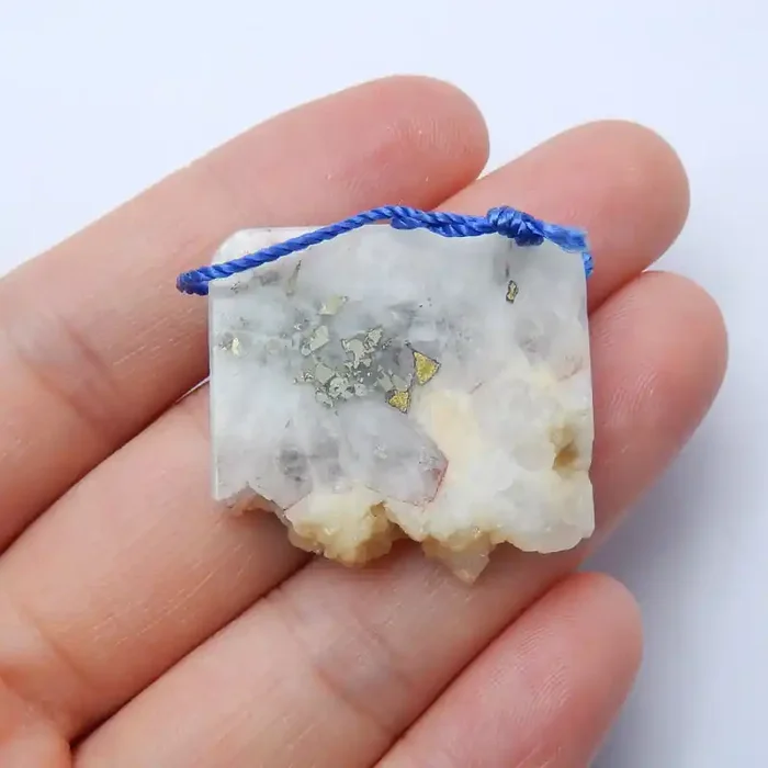 49cts Raw pyrite gemstone pendant ,Designer Making ,Healing Stone B284