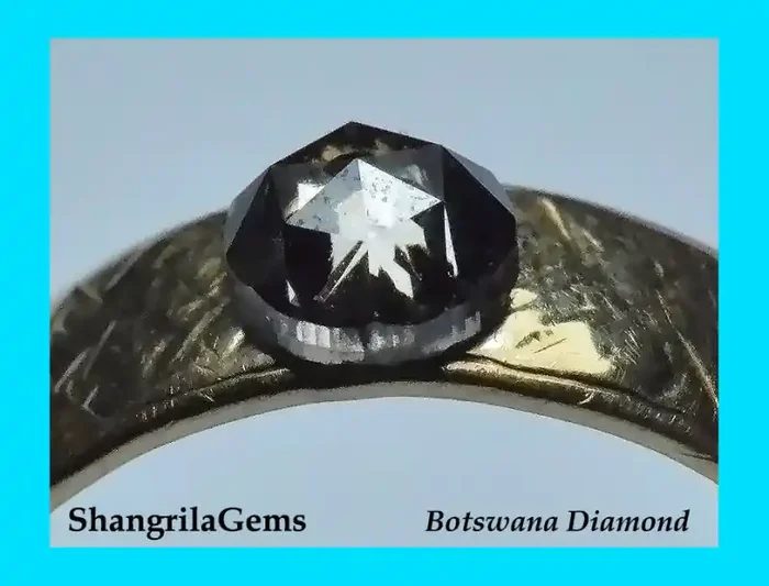 5.22mm 0.67ct salt and pepper rose cut diamond untreated fully traceable