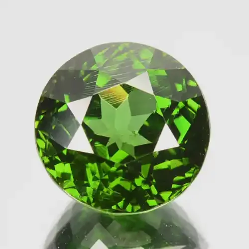 5.30 Cts Natural Sparkling Green Zircon Round Cut Srilanka