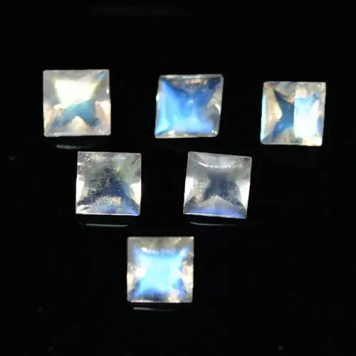 5.52 Cts Natural Royal Blue Moonstone 6mm Square (Bufftop) Bihar – India