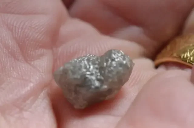 5.5ct 12.5mm Conflict free Natural Grey rough diamond