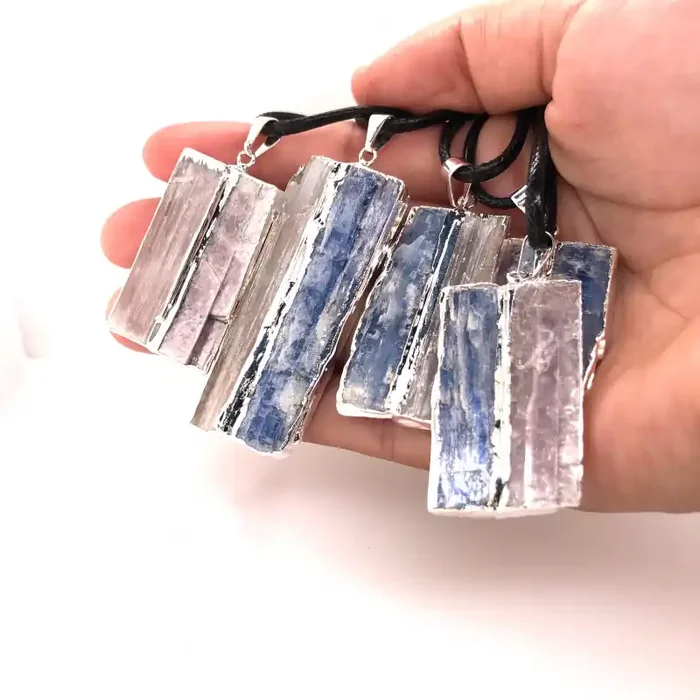 5 x Blue Kyanite, Mica and Selenite Pendant – BR 1446