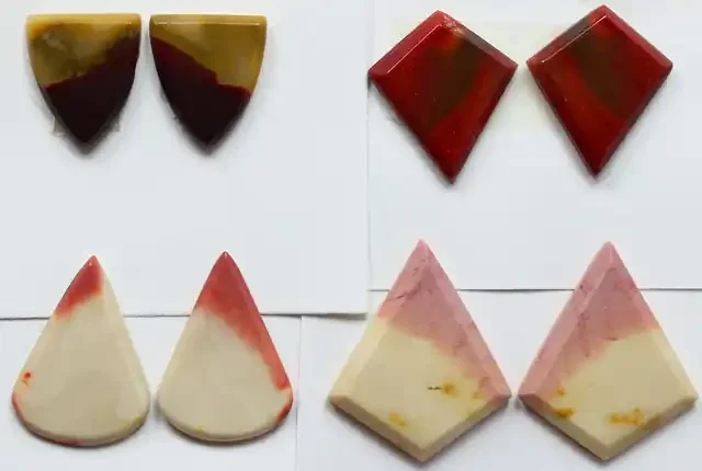50.65 CTS – 4 SETS OF MOOKAITE JASPER PAIR PARCEL DEAL