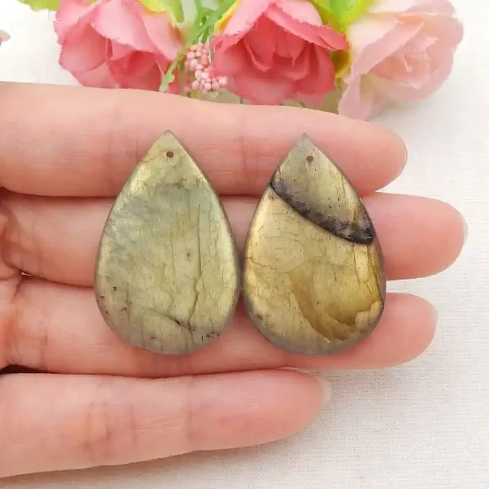 51.5ct Natural Labradorite Earring Pair(18031907)