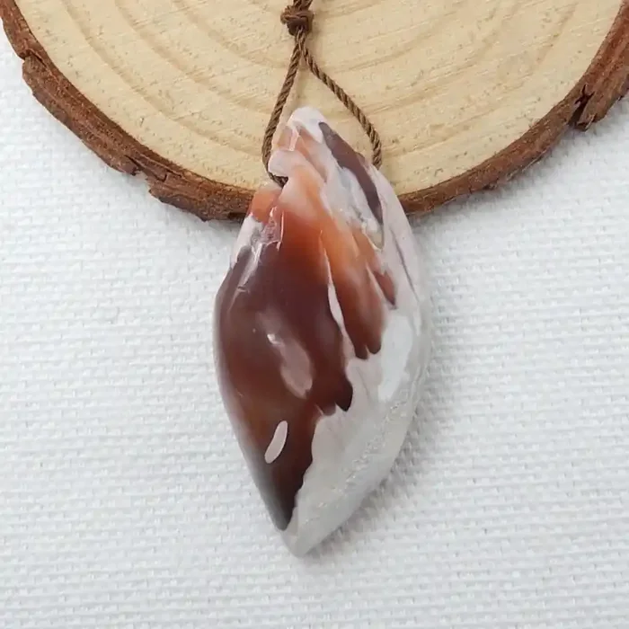 52Cts Natural Agate Pendant Bead , Nugget Agate Pendant D451