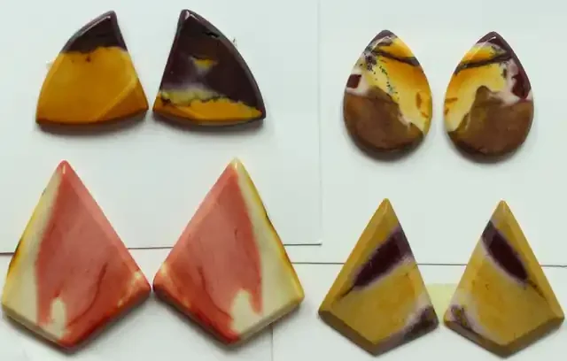 53.00 CTS – 4 SETS OF MOOKAITE JASPER PAIR PARCEL DEAL