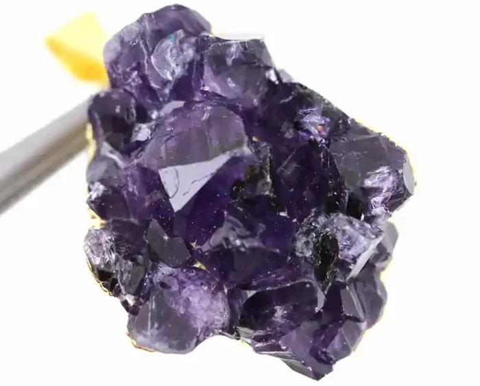 53CTS AMETHYST CRYSTAL GOLD PLATED PENDANT SG-3142