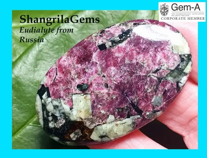 53mm oval Eudialyte ruby red cabochon AAA collector Grade Rare