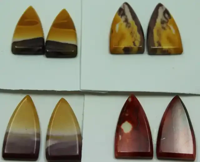 54.50 CTS – 4 SETS OF MOOKAITE JASPER PAIR PARCEL DEAL