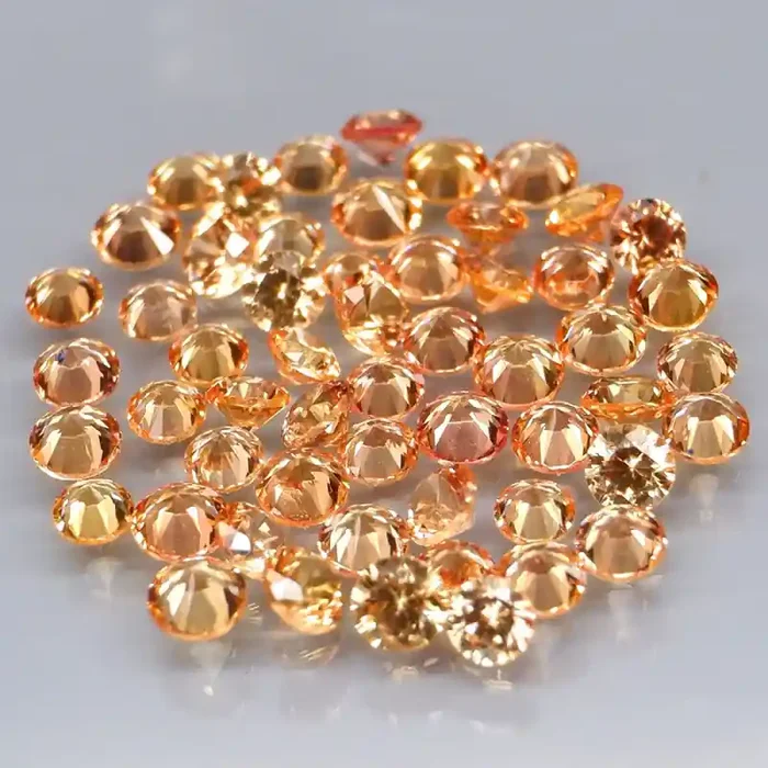 55 Pcs/ 2.67 Ct.Diamond Cut 2 to 2.2 mm.Natural Padparadsha Sapphire Africa