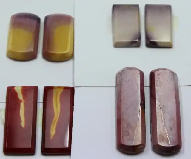57.10 CTS – 4 SETS OF MOOKAITE JASPER PAIR PARCEL DEAL