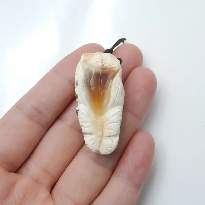 57cts Natural Agate Butterfly Carving Pendant, Hand Carved Gemstone