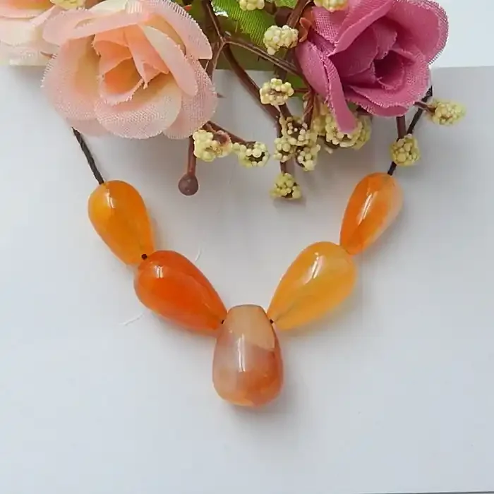 58.5ct New Arrival Natural Red Agate Necklace Beads (18071416)