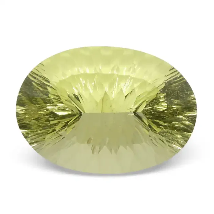 59.78 ct Oval Lemon Citrine Fantasy Cut