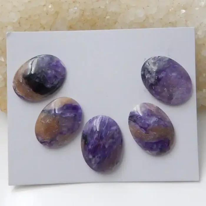 5pcs Beuatiful Charoite cabochon, wholesale gemstone, healing stone F550