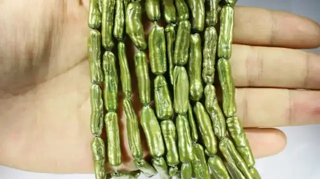 5x Olive stick Natural Pearl strands GOGO 815