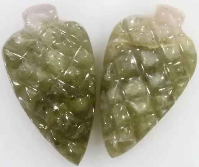 6.00 Cts pair matching tourmaline carvings GOGO 1331