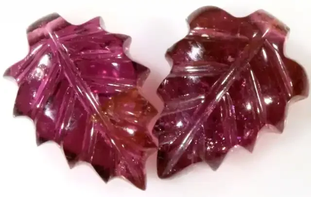 6.30 Cts pair matching tourmaline carvings GOGO 1535