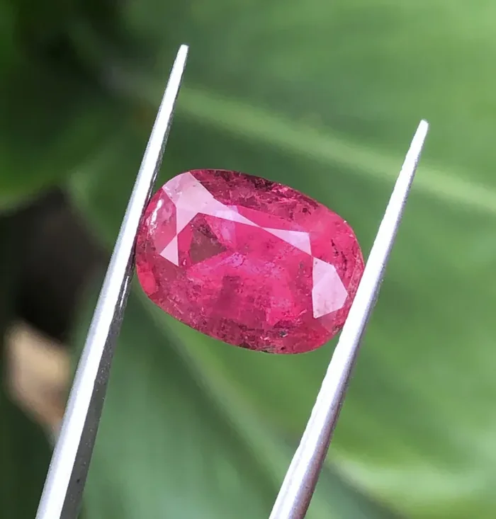 6.40 Ct Natural Red Rubellite Transparent Tourmaline Gemstone
