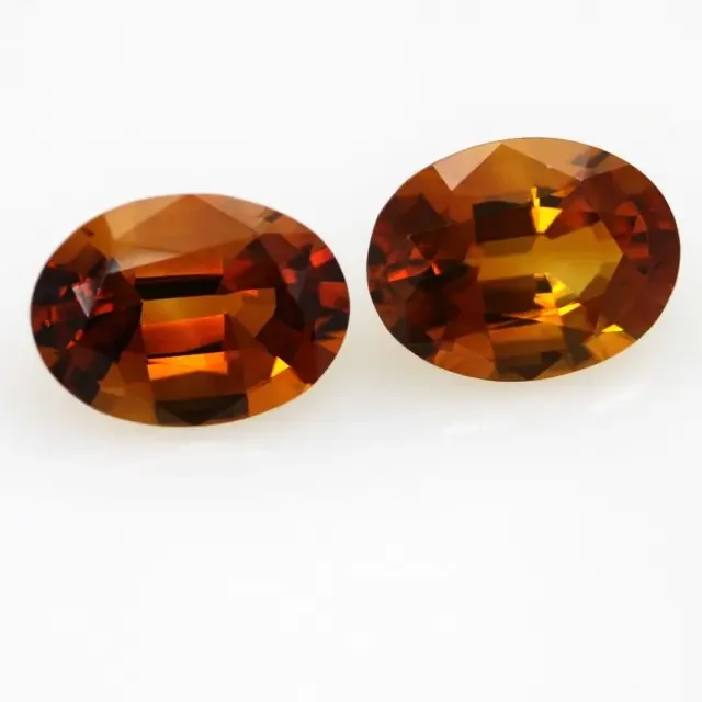 6.43cts Madiera Color Citrine Matching Ovals
