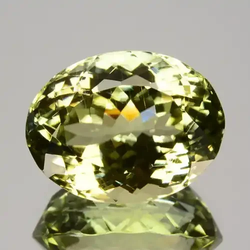 6.50 Cts Natural Green Sillimanite Oval Cut Gem