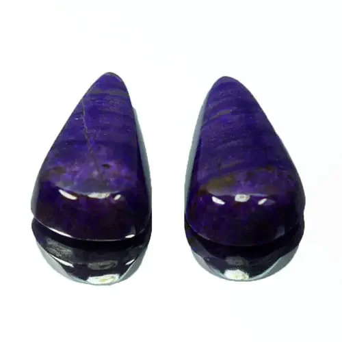 6.64Ct Natural Sugilite Pear Cabochon pair South africa