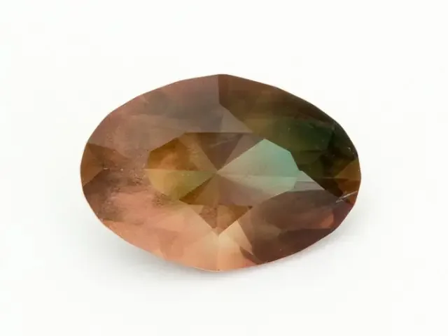 6.7ct Oregon Sunstone, Pink/Green Oval (S243) Sale Internal Chip