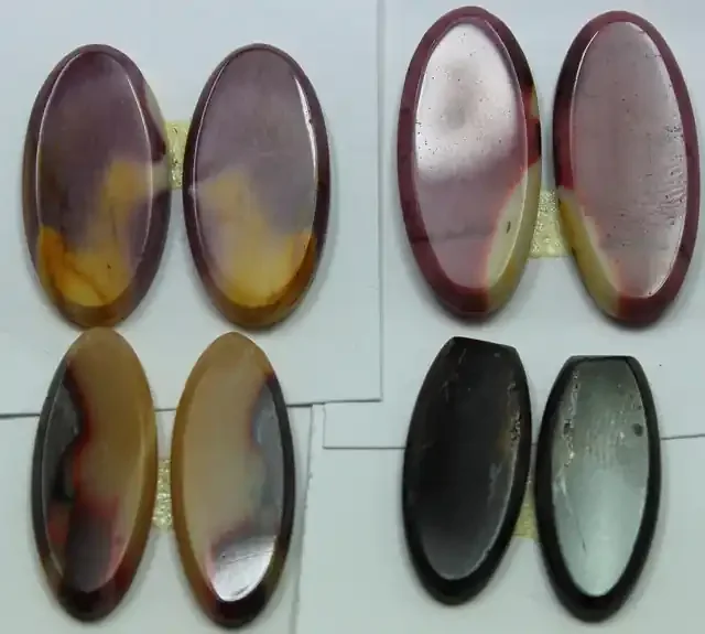 65.50 CTS – 4 SETS OF MOOKAITE JASPER PAIR PARCEL DEAL