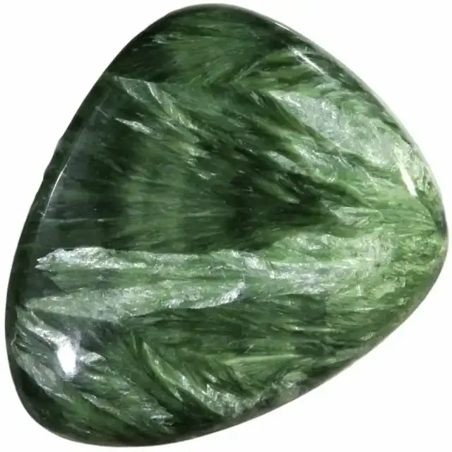 65.90 CTS SERAPHINITE-IRIDESCENCE LEAFY PATTERN [STS727]