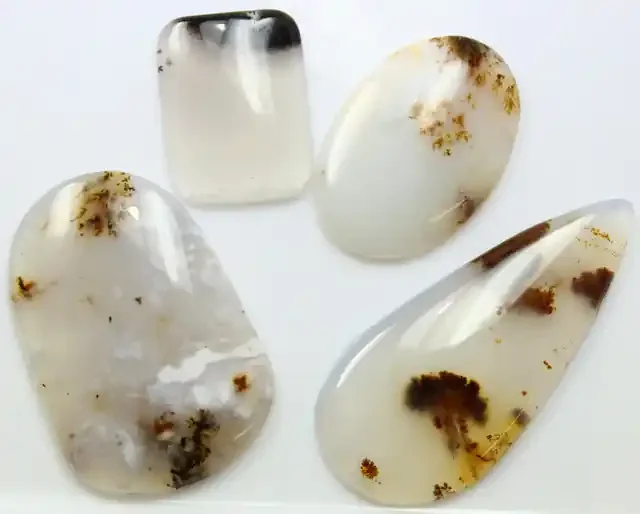 69.00 CTS – 4 PCS DENDRITIC AGATE PARCEL POLISHED STONES