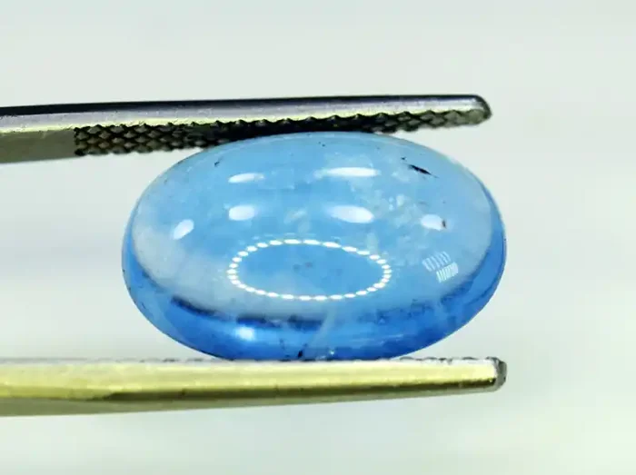 7.45 Carats Aquamarine, Top Quality Blue Aquamarine Cabochon