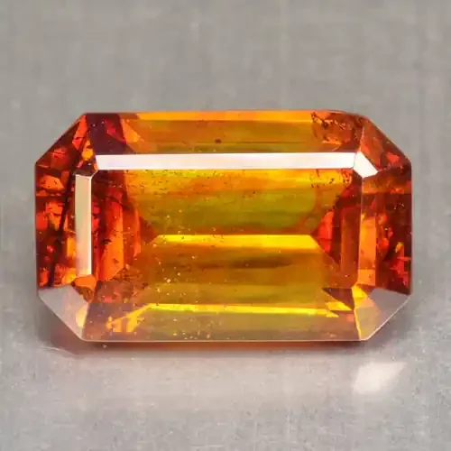 7.63 Cts Natural Fire Sunset Orange Sphalerite Octagon Cut Spain Gem