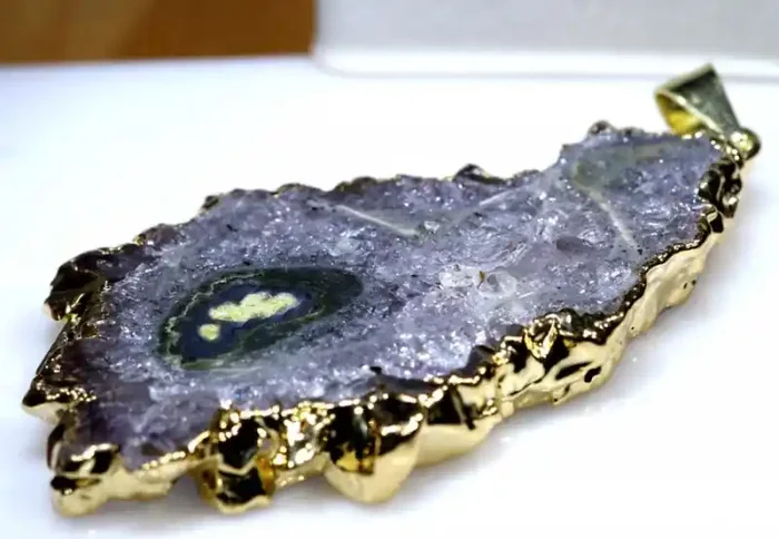 70.35 CTS URUGUAY AMETHYST STALACTITE PENDANT SG-3447