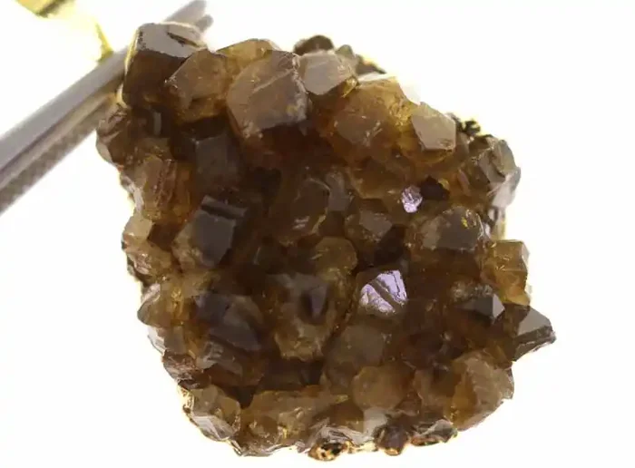 70CTS CITRINE CRYSTAL GOLD PLATED PENDANT SG-3199