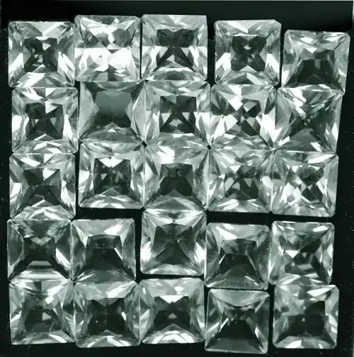 72.48 Cts Natural White Topaz Princess Cut Brazil