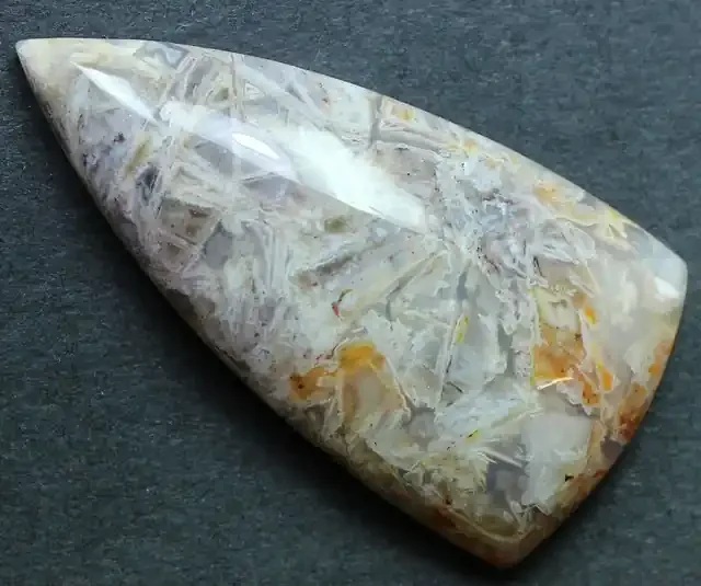 72.60 CTS SAGENITE AGATE CABOCHON STONE FROM OLD COLLECTION