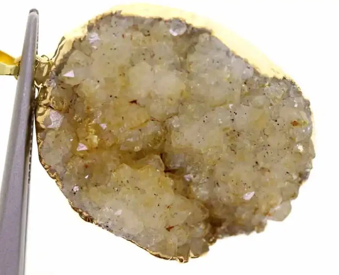 74.90 CTS CITRINE CRYSTAL GOLD PLATED PENDANT SG-3195