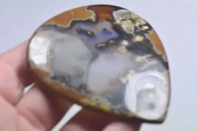 76mm heart pear drop Picasso Jasper AAA 227ct