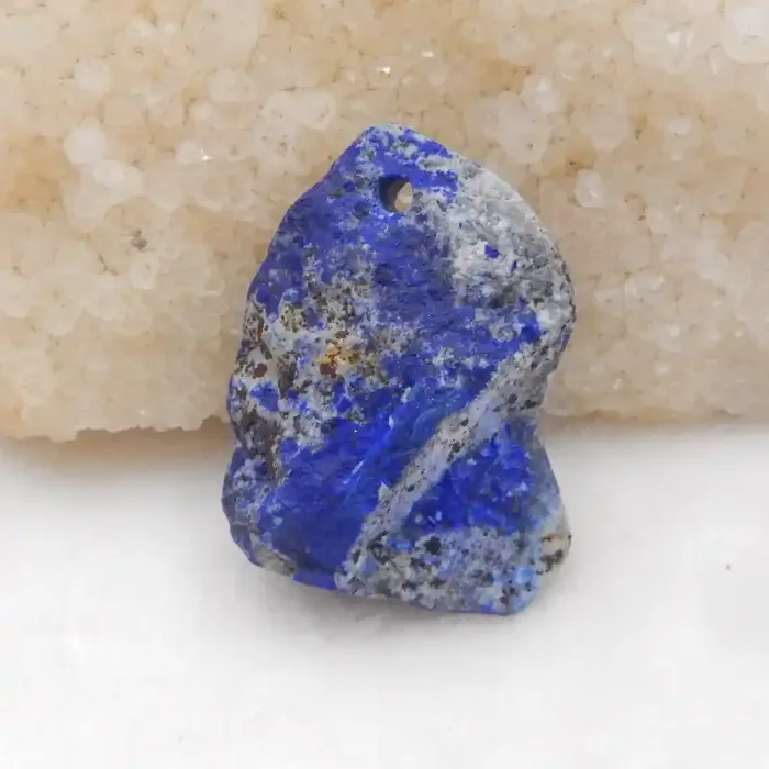 77cts Raw lapis pendant, crystal gemstone pendant,healing stone pendant H30