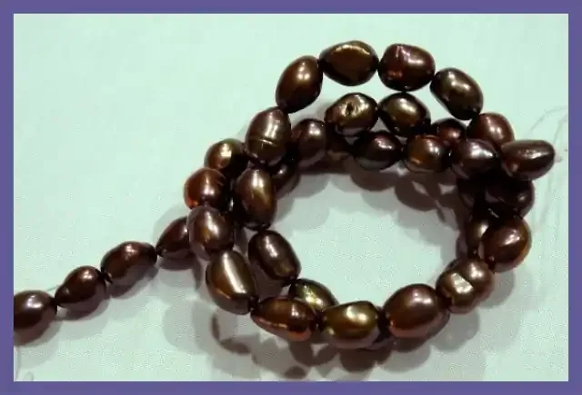 8.00X9.00MM LOVELY BRONZE FRESHWATER BAROQUE PEARLS