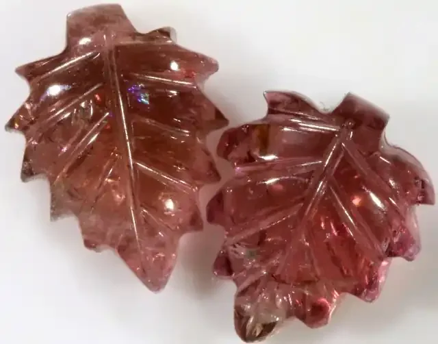8.40Cts pair matching tourmaline carvings GOGO 1509