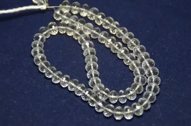 8.5/8mm Diamond quartz faceted beads AAA 15-16