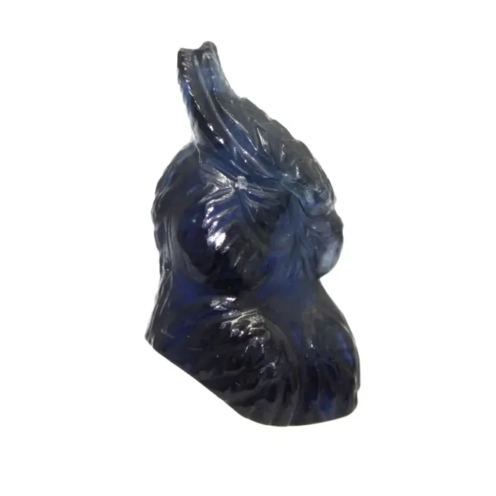 8.79cts Natural Australian Blue Sapphire Cockatoo Head Carving