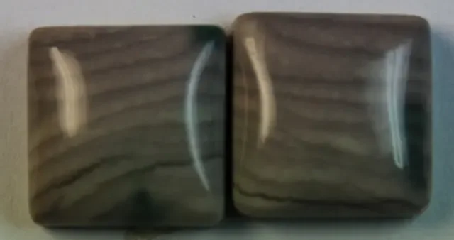 8.90 CTS WAVE JASPER PAIR FLAT CAB POLISHED STONE