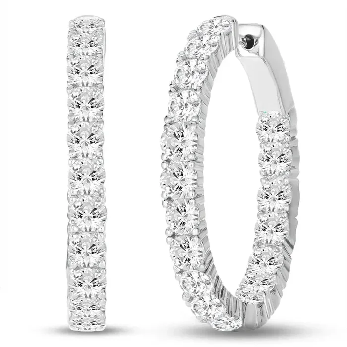 8 Carat Inside Out Hoops