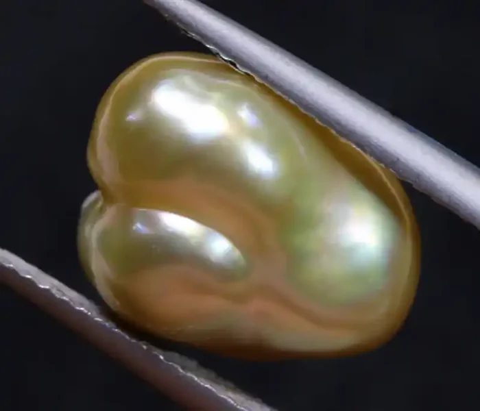 8 CTS KESHI FREEFORM GOLDEN PEARL LG-2313
