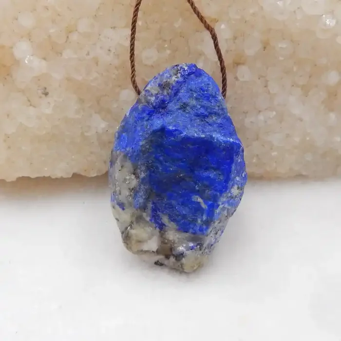 82.5cts Raw lapis pendant, crystal gemstone pendant,healing stone pendant H