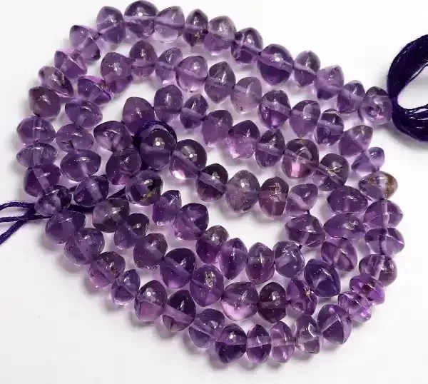 “AA 5-6.00MM GORGEOUS AMETHYST PLAIN BUTTON BEADS!!”