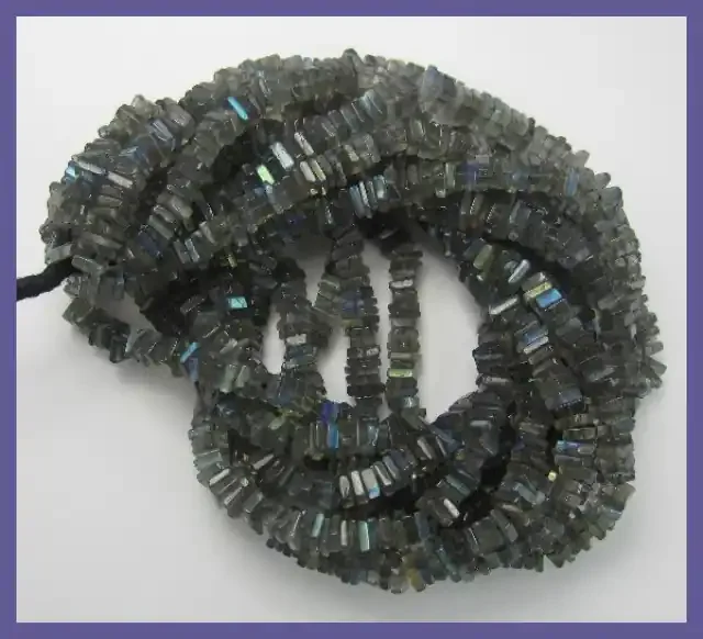 “AA QUALITY 4-6.00MM LABRADORITE PLAIN HEISHI BEADS!!”